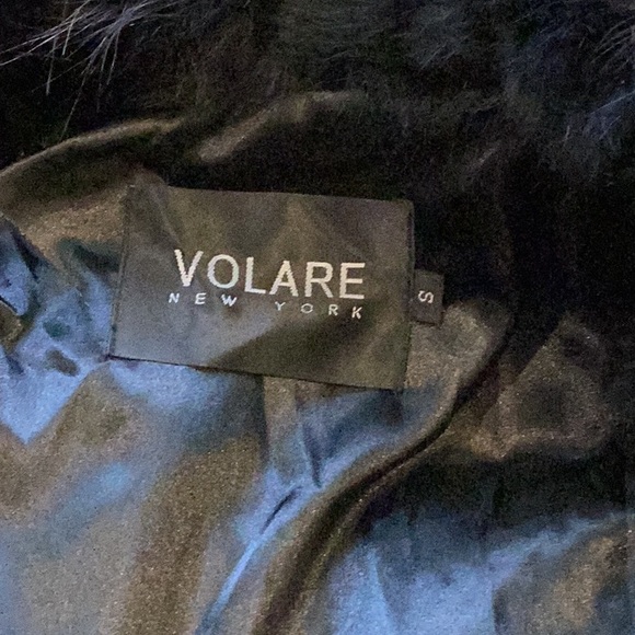Volare genuine rabbit fur vest with fur trim collar no tag - Picture 2 of 4
